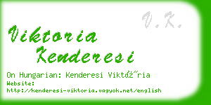 viktoria kenderesi business card